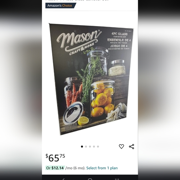 Mason 4-Piece Glass Canister Set - Picture 4 of 4